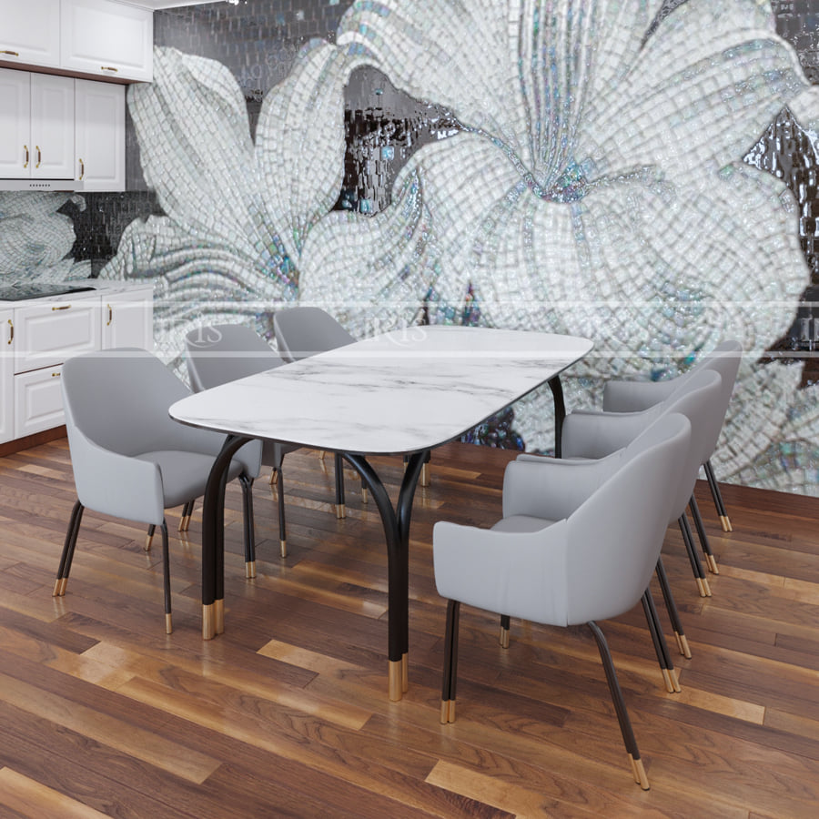 Thiết kế nội thất Centerpoint Cầu Giấy - Anh Vũ 3 bàn ăn mặt đá nhập khẩu