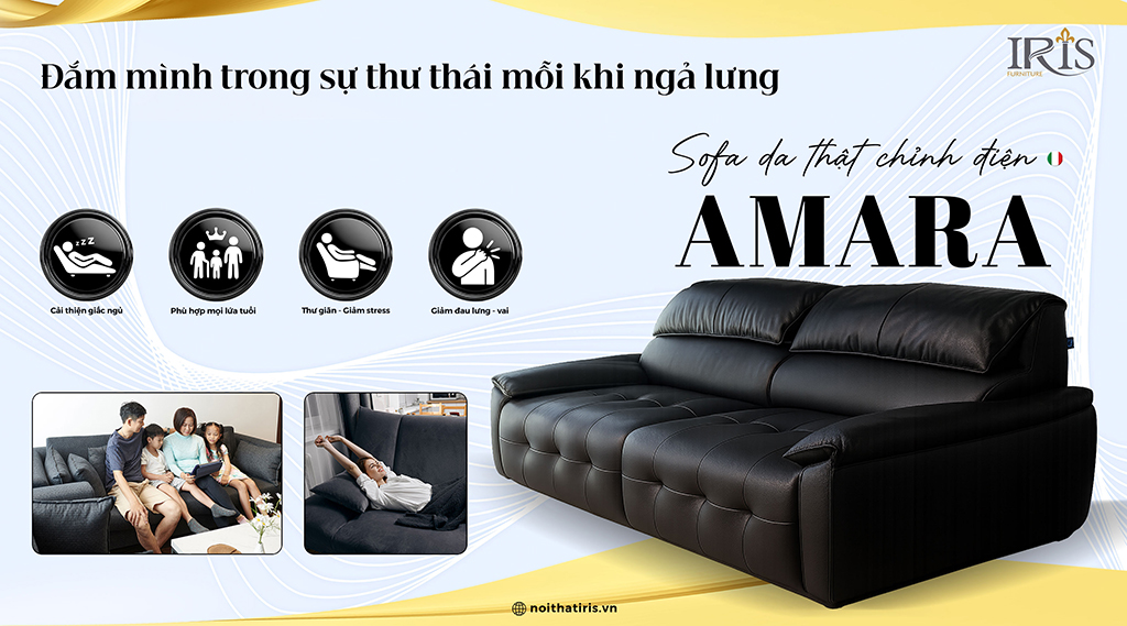 Thoải mái ngã lưng với ghế Sofa chỉnh điện