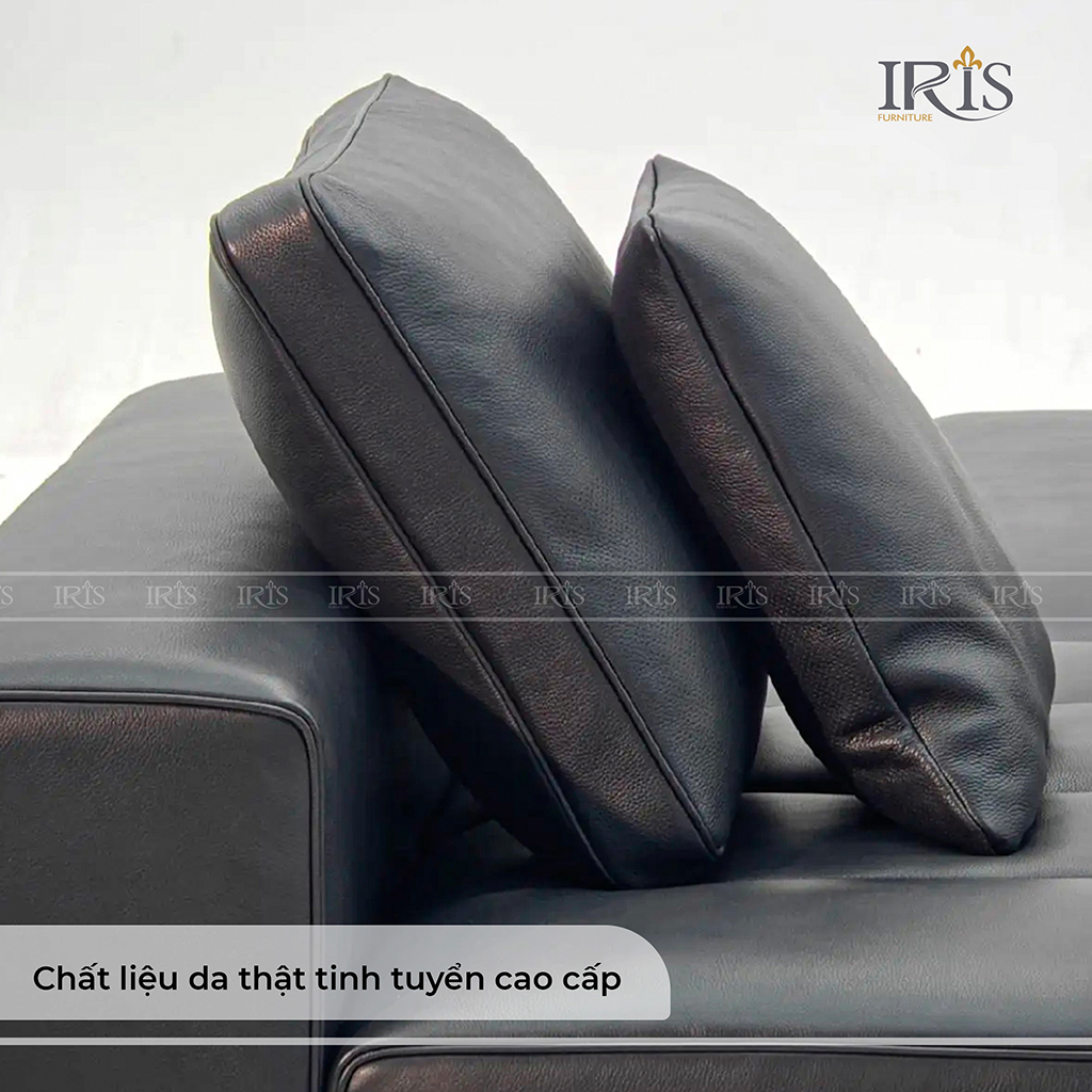 Sofa với chất liệu da bò full grain cao cấp