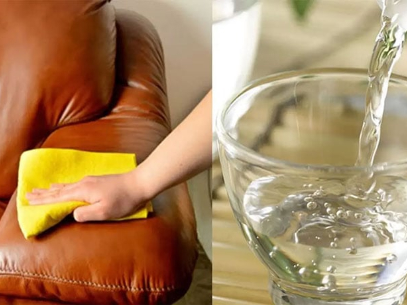 Giấm có chứa chất axit hữu cơ tự nhiên nên có thể tẩy vết mực trên sofa da