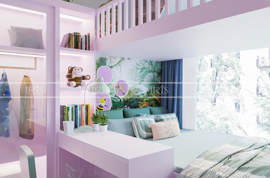 Thiết kế nội thất trẻ em 28 giường tầng B3