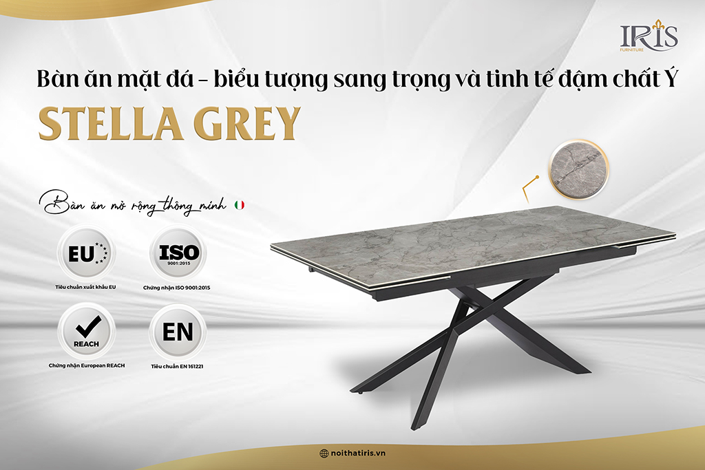 Bàn ăn với thiết kế sang trọng và mang đậm chất Ý