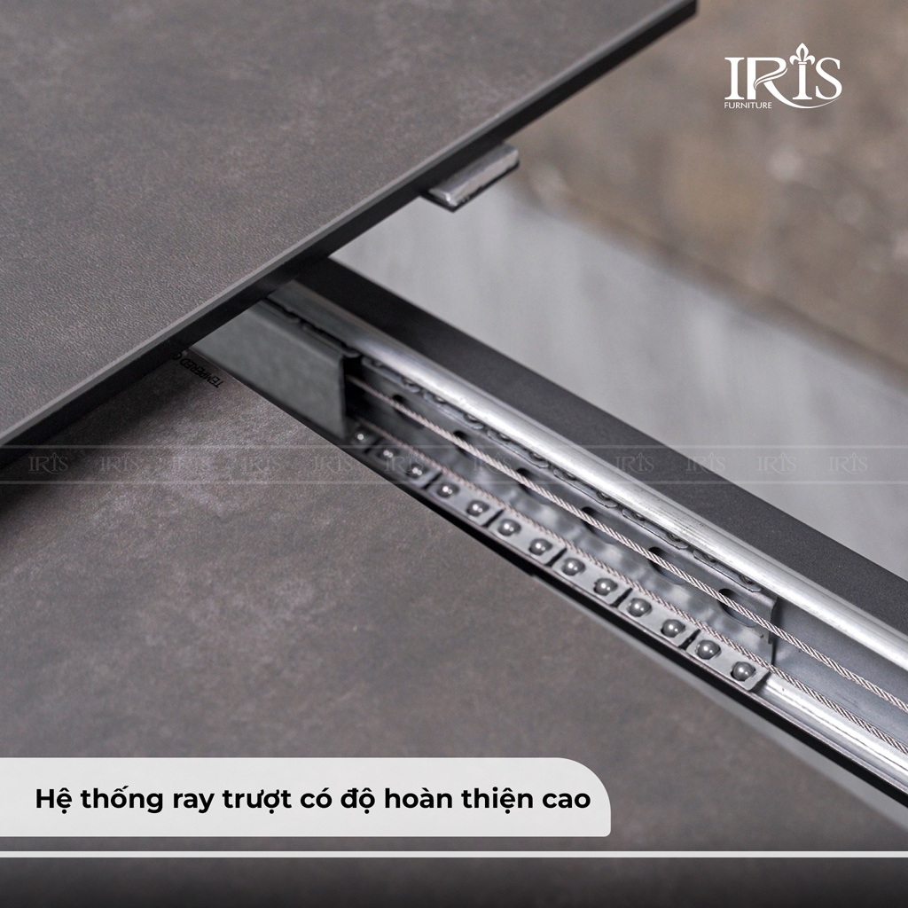 Hệ thống ray trượt mở rộng của bàn ở mức hoàn thiện cao 