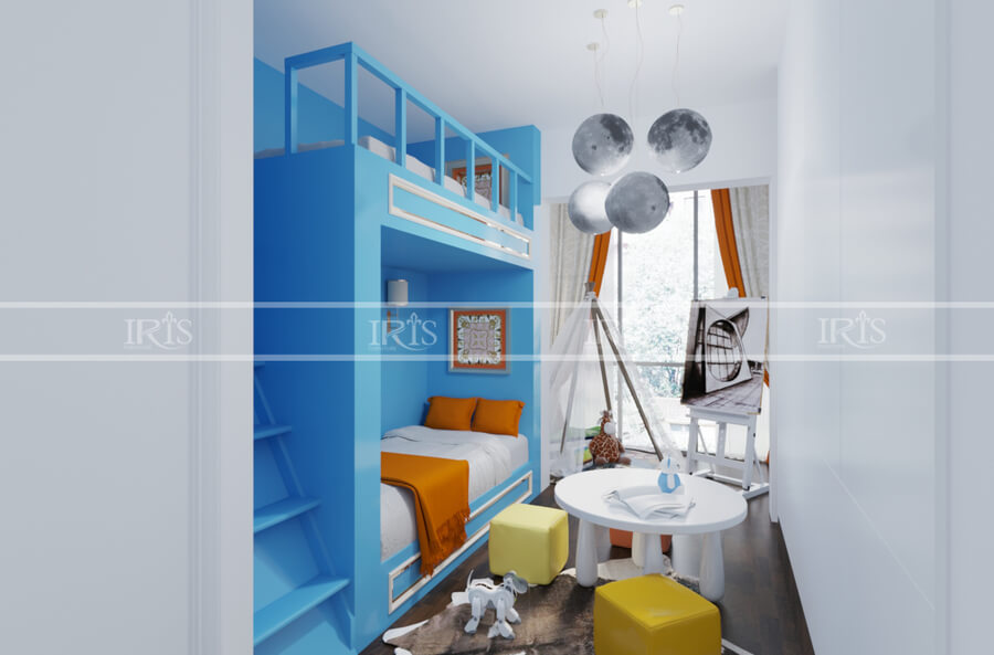 Thiết kế nội thất trẻ em 20 giường tầng F1