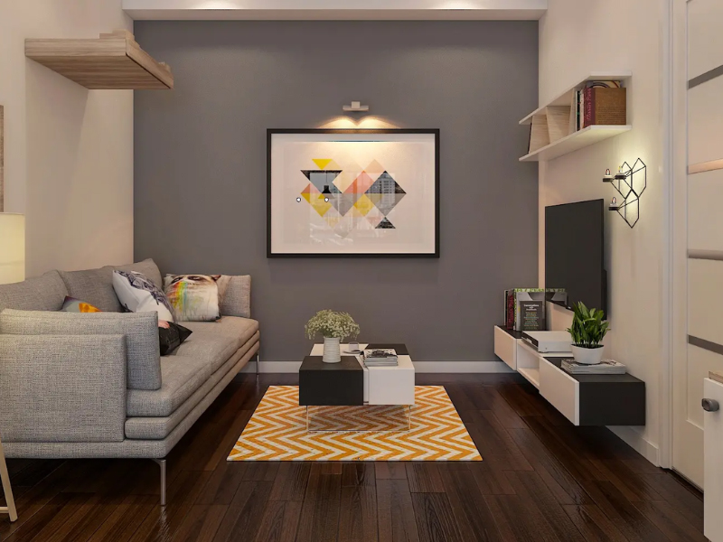 Ghế sofa đơn phù hợp với diện tích phòng khách nhỏ