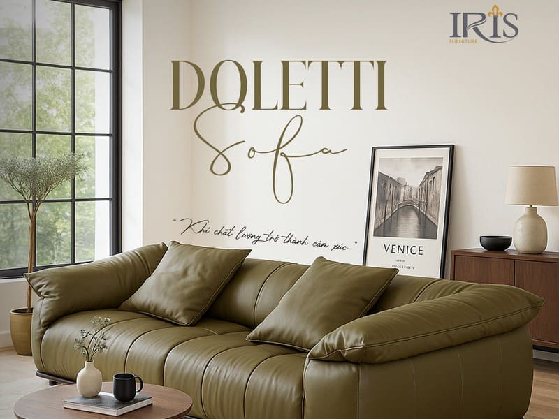 Sofa bọc da cao cấp từ nội thất IRIS