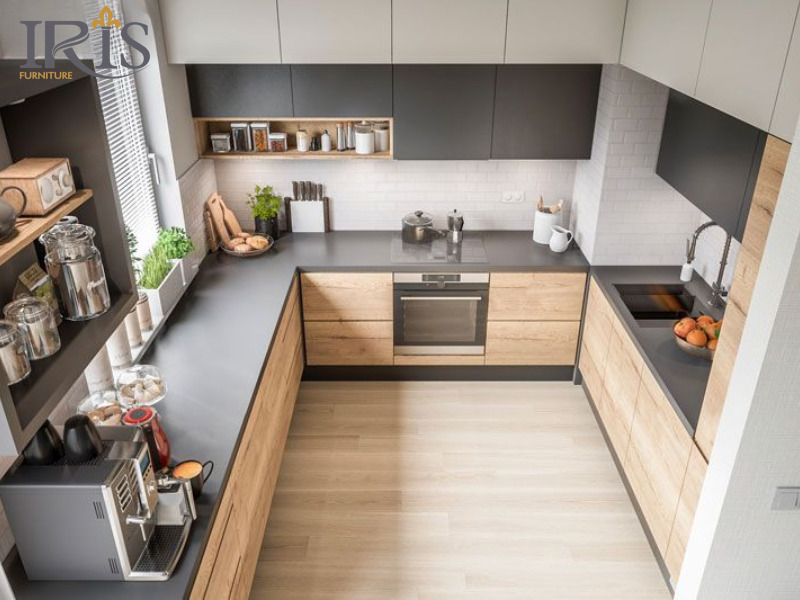 Nội thất hiện đại, dễ bảo trì, giúp bếp luôn gọn gàng và sạch sẽ