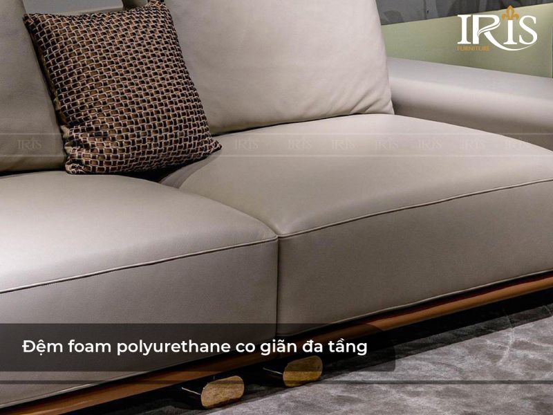 Sofa 1m5 sử dụng đệm Foam êm ái
