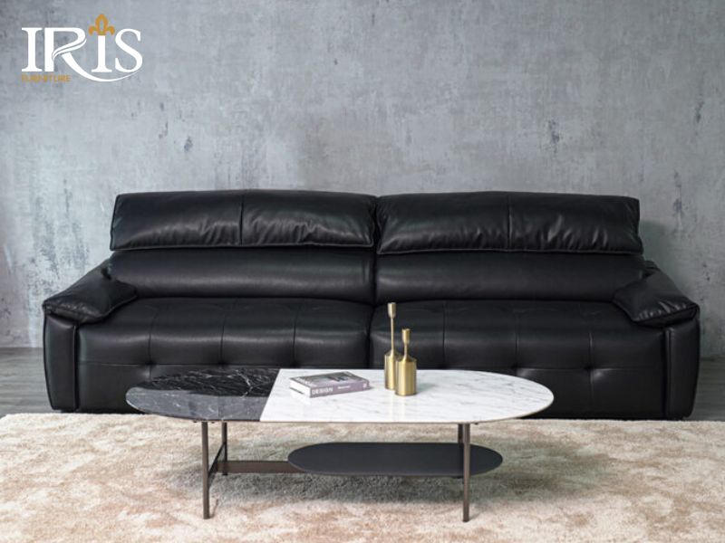 Sofa Amara da bò Ý nguyên tấm, tích hợp chỉnh điện, mang lại sự thư giãn tối đa và phong cách hiện đại.