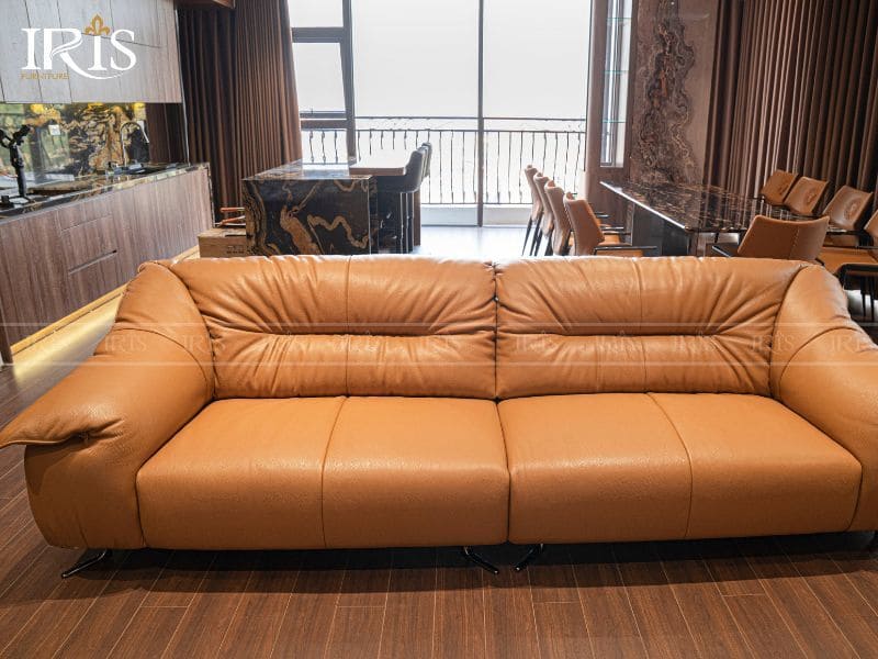 Sofa da nâu sang trọng và bền đẹp