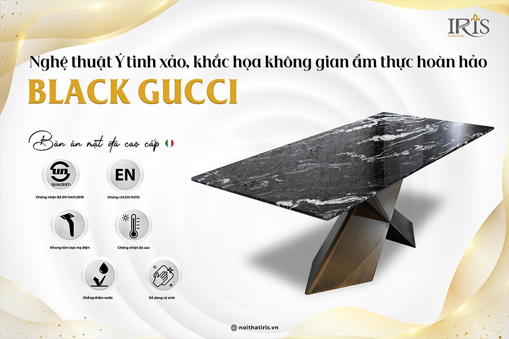 Black Gucci là sự kết hợp giữa nghệ thuật tinh xảo và hoàn hảo
