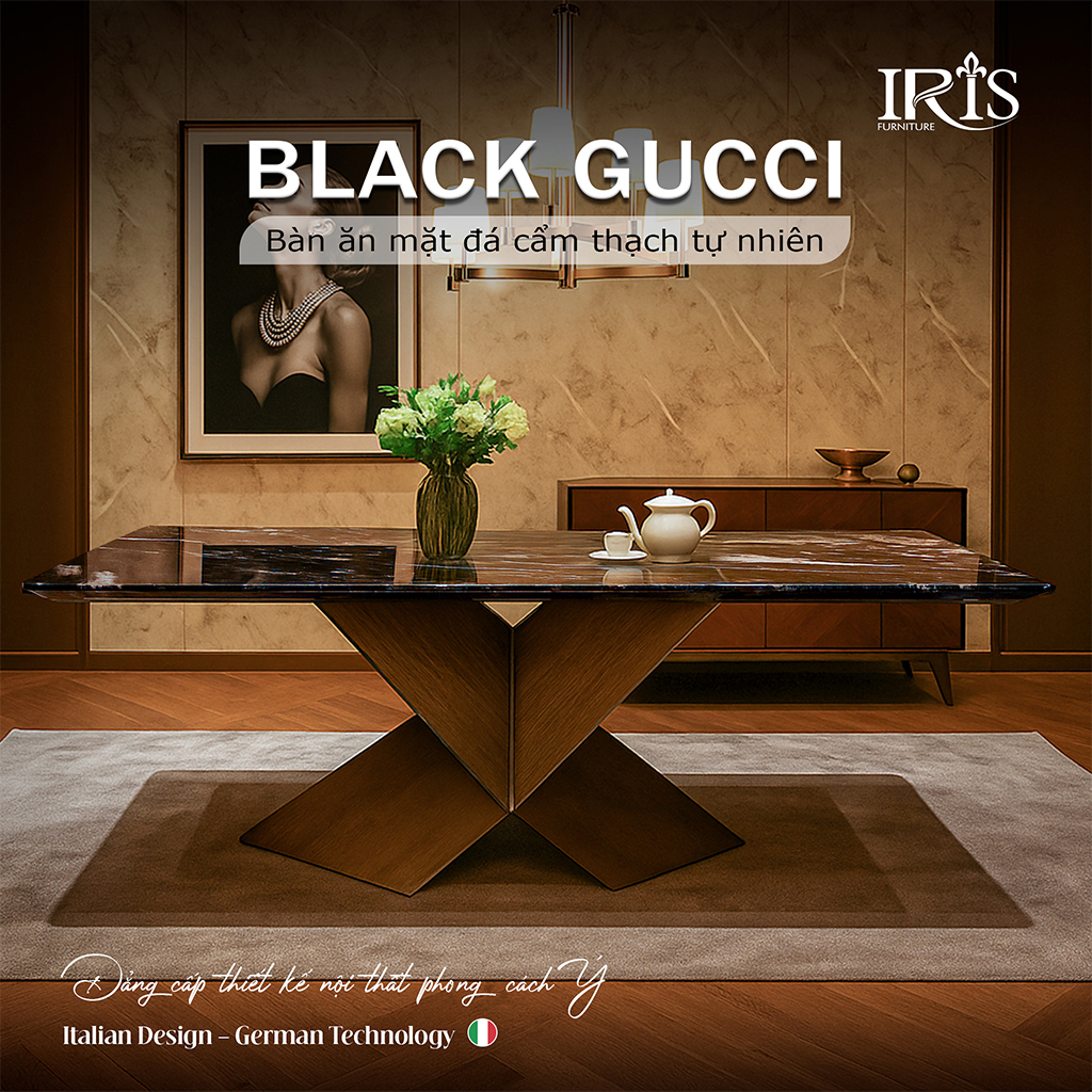 Bàn ăn mặt đá cẩm thạch tự nhiên nhập khẩu nguyên tấm từ Ý
