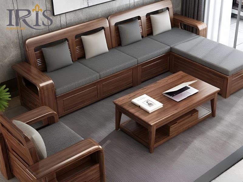 Sofa được làm từ gỗ tự nhiên cao cấp