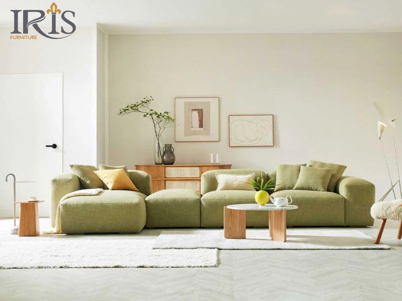 Sofa góc chữ L 4 chỗ rộng rãi