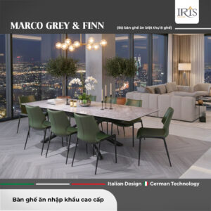 Bàn Ăn Thông Minh Marco Grey & Ghế Finn