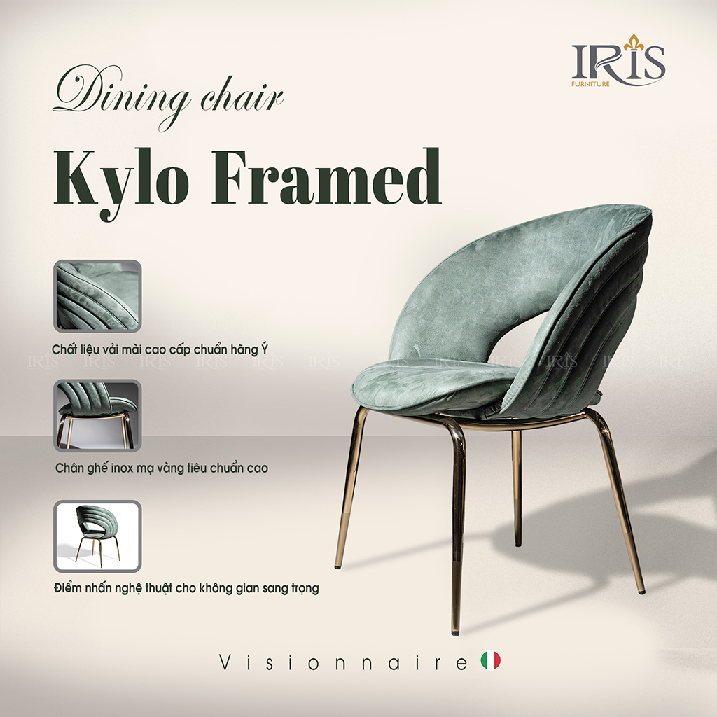 Ghế ăn Kylo Framed nâng tầm không gian, khẳng định vị thế.