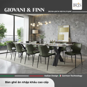 Bàn ăn mặt đá Giovani & Ghế Finn