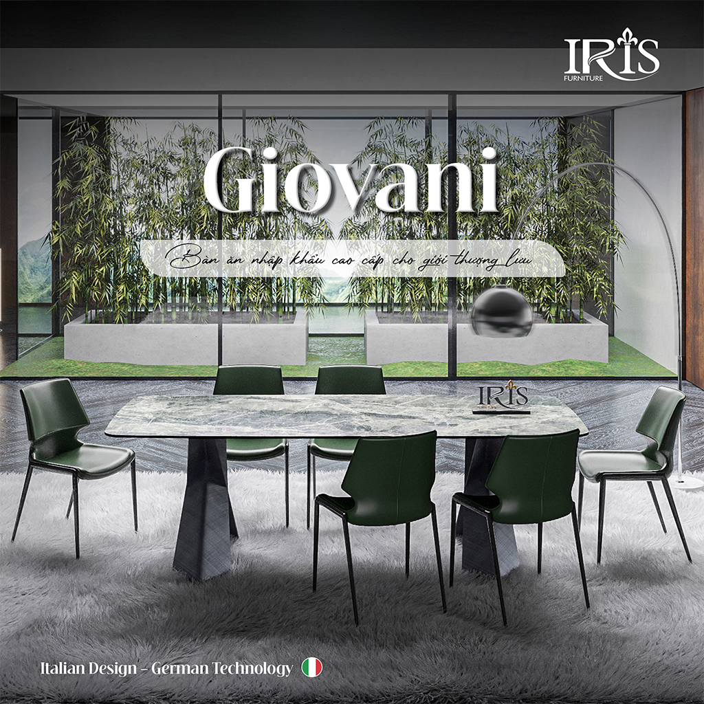 Bàn ăn mặt đá Ceramic nhập khẩu cao cấp, mang lại vẻ đẹp hiện đại và đẳng cấp