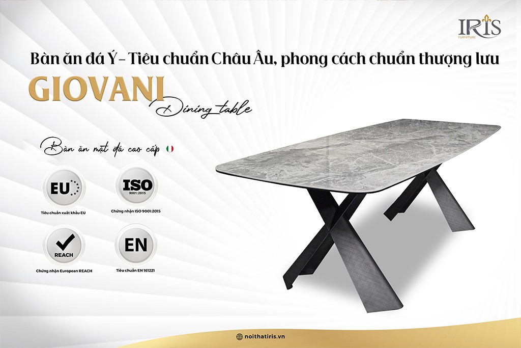 Bàn ăn đá cao cấp Ý đạt tiêu chuẩn Châu Âu dành cho giới thượng lưu