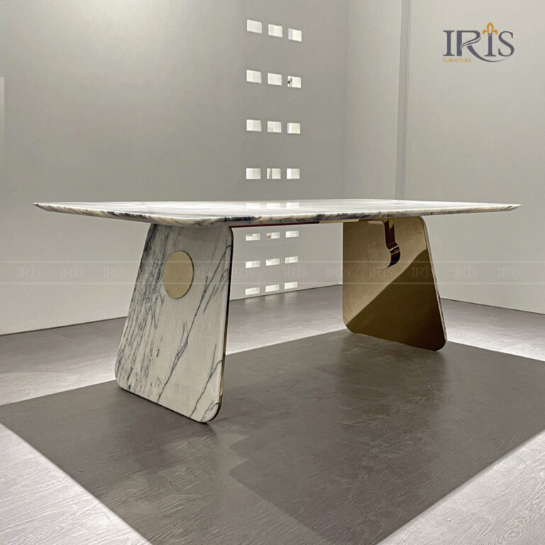 Bàn ăn FRANCO – mặt đá cẩm thạch Ý sang trọng