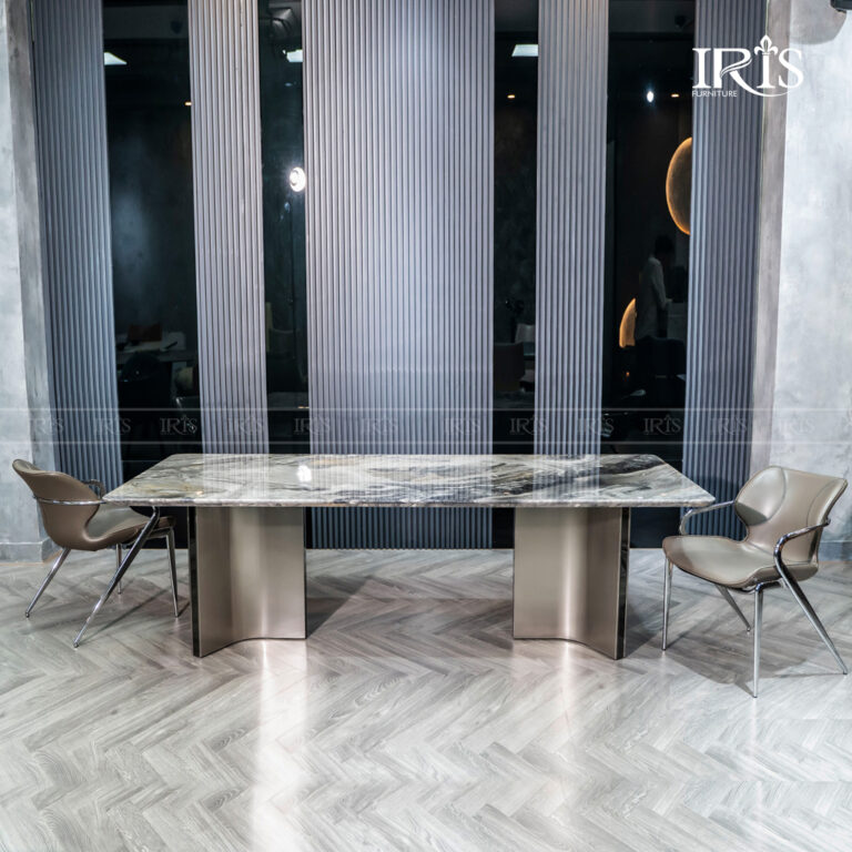 Bàn ăn STEFANI – đá cẩm thạch Ý vân độc bản