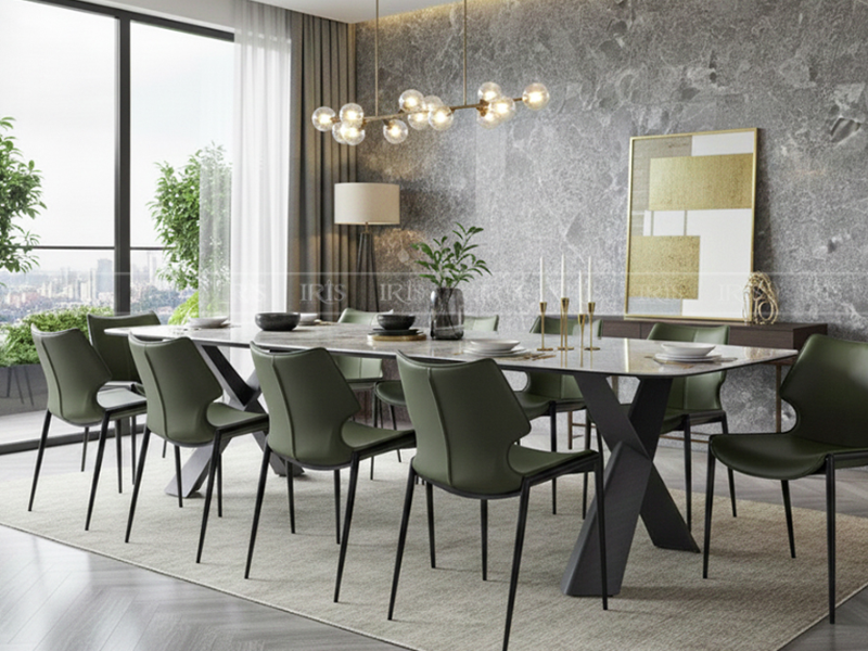 Bộ bàn ăn Giovani kết hợp ghế Finn