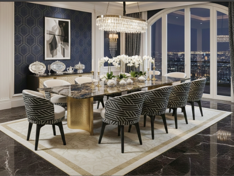 bàn ăn nhập khẩu hiện đại với thiết kế tinh tế và chất liệu cao cấp