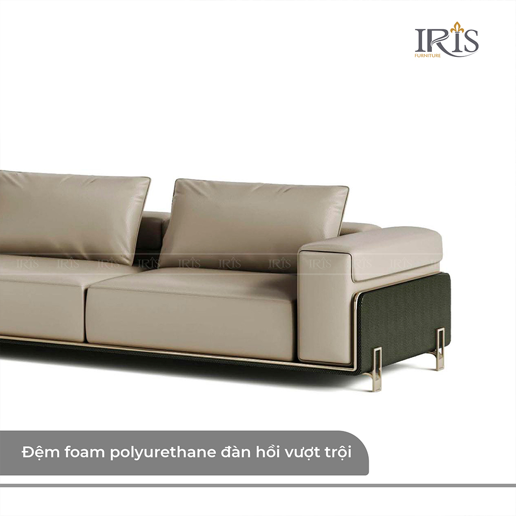 Sofa sử dụng da bò thật nhập khẩu cao cấp từ Ý