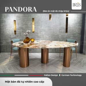 Bàn Ăn Mặt Đá Pandora — Cẩm Thạch Tự Nhiên